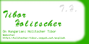 tibor holitscher business card